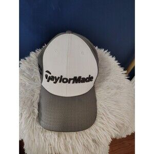 TaylorMade Golf Brand Ball Cap, OSFA, White & Gray Trucker